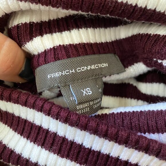 french Connection BNWT Cowl Stripe Ribbed Sweater - Picture 11 of 12